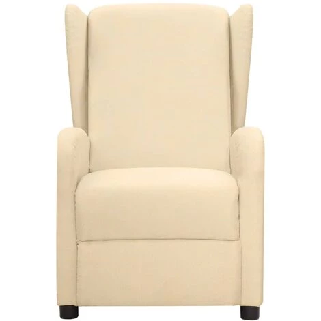 Fauteuil Releveur Inclinable Crème Tissu VidaXL 5 Fauteuil Releveur Inclinable Crème Tissu VidaXL – Image 3