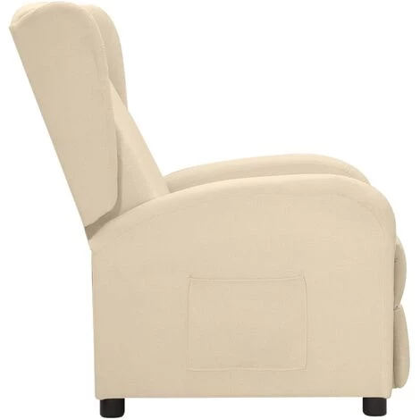 Fauteuil Releveur Inclinable Crème Tissu VidaXL 6 Fauteuil Releveur Inclinable Crème Tissu VidaXL – Image 4