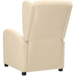 Fauteuil Releveur Inclinable Crème Tissu VidaXL 11 Fauteuil Releveur Inclinable Crème Tissu VidaXL -Pas Cher Fauteuil Magasin 59588201 5