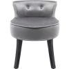 JOORRT Fauteuil Crapaud En Velours Gris
