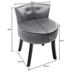 JOORRT Fauteuil Crapaud En Velours Gris -Pas Cher Fauteuil Magasin 59603504 5