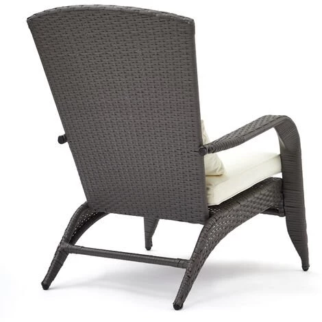 Lot De 2 Fauteuil De Salon En Résine Tressée Chaise D'appoint Relaxaion , Dossier Haut Avec Coussins Confortable - Mondeer 5 Lot De 2 Fauteuil De Salon En Résine Tressée Chaise D'appoint Relaxaion , Dossier Haut Avec Coussins Confortable - Mondeer – Image 3
