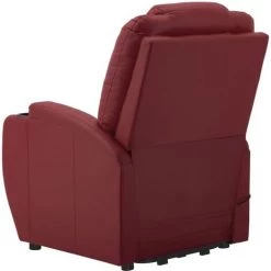 VidaXL Fauteuil Releveur Inclinable Bordeaux Similicuir - Rouge 11 VidaXL Fauteuil Releveur Inclinable Bordeaux Similicuir - Rouge -Pas Cher Fauteuil Magasin 59674398 5