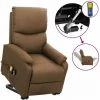VidaXL Fauteuil Releveur Inclinable De Massage Taupe Tissu - Taupe -Pas Cher Fauteuil Magasin 59674418 1