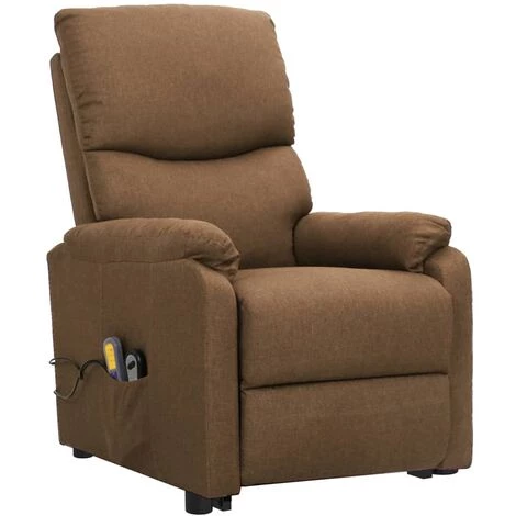 VidaXL Fauteuil Releveur Inclinable De Massage Taupe Tissu - Taupe 5 VidaXL Fauteuil Releveur Inclinable De Massage Taupe Tissu - Taupe – Image 3
