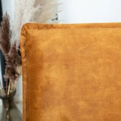 DIMEHOUSE Paris Fauteuil Industriel Cognac Velours - Marron, Jaune, Taupe, Brun -Pas Cher Fauteuil Magasin 59682405 4