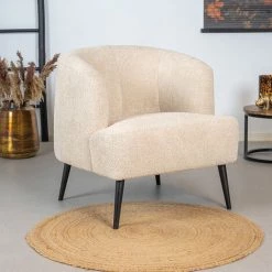 DIMEHOUSE Nora Fauteuil Industriel Teddy Taupe - Taupe