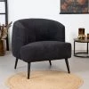 DIMEHOUSE Nora Fauteuil Industriel Teddy Noir - Noir