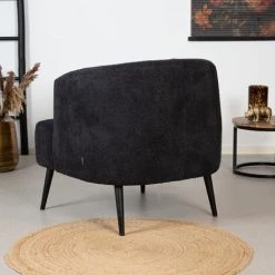DIMEHOUSE Nora Fauteuil Industriel Teddy Noir - Noir 9 DIMEHOUSE Nora Fauteuil Industriel Teddy Noir - Noir -Pas Cher Fauteuil Magasin 59686473 3