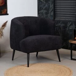DIMEHOUSE Nora Fauteuil Industriel Teddy Noir - Noir 10 DIMEHOUSE Nora Fauteuil Industriel Teddy Noir - Noir -Pas Cher Fauteuil Magasin 59686473 4