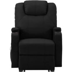 VidaXL Fauteuil Releveur Inclinable Noir Similicuir - Noir -Pas Cher Fauteuil Magasin 59744377 4