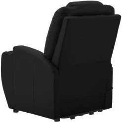 VidaXL Fauteuil Releveur Inclinable Noir Similicuir - Noir -Pas Cher Fauteuil Magasin 59744377 5