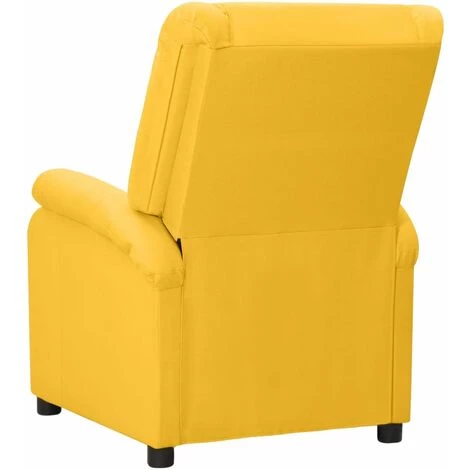 Fauteuil Inclinable Tissu Jaune VidaXL 6 Fauteuil Inclinable Tissu Jaune VidaXL – Image 4