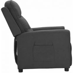 YOUTHUP Fauteuil Inclinable Gris Foncé Tissu - Gris 9 YOUTHUP Fauteuil Inclinable Gris Foncé Tissu - Gris -Pas Cher Fauteuil Magasin 59761137 3
