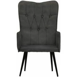 YOUTHUP Chaise à Oreilles Noir Toile - Noir -Pas Cher Fauteuil Magasin 59761386 3