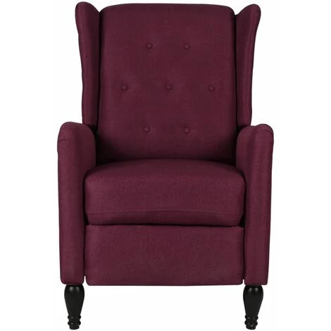 YOUTHUP Fauteuil De Massage Inclinable Violet Tissu - Pourpre 4 YOUTHUP Fauteuil De Massage Inclinable Violet Tissu - Pourpre – Image 2