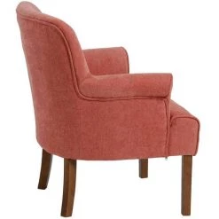 NATACHA.B Fauteuil Scandinave En Tissu Chenille Nollis | Terracotta - Terracotta -Pas Cher Fauteuil Magasin 59806935 3