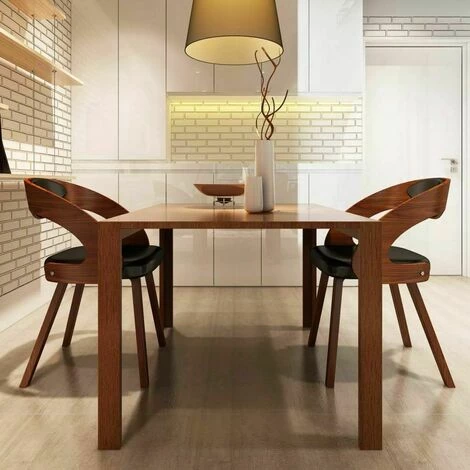 NOVA Chaises De Salle à Manger En écot-puiser 52x48x75,5 Cm Design élégant Brun Diverses Quantités Chaises De Salle à Manger 2 Pcs Marron Similicuir 4 NOVA Chaises De Salle à Manger En écot-puiser 52x48x75,5 Cm Design élégant Brun Diverses Quantités Chaises De Salle à Manger 2 Pcs Marron Similicuir – Image 2