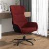 Chaise De Relaxation Rouge Bordeaux Tissu VidaXL 2 Chaise De Relaxation Rouge Bordeaux Tissu VidaXL -Pas Cher Fauteuil Magasin 59819221 1