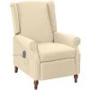 Fauteuil De Massage Inclinable Crème Tissu VidaXL -Pas Cher Fauteuil Magasin 59819376 1