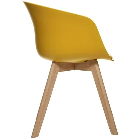 ATMOSPHERA, CRÉATEUR D'INTÉRIEUR Fauteuil Diner Baya Ocre - Jaune 4 ATMOSPHERA, CRÉATEUR D'INTÉRIEUR Fauteuil Diner Baya Ocre - Jaune – Image 2