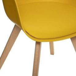 ATMOSPHERA, CRÉATEUR D'INTÉRIEUR Fauteuil Diner Baya Ocre - Jaune 8 ATMOSPHERA, CRÉATEUR D'INTÉRIEUR Fauteuil Diner Baya Ocre - Jaune -Pas Cher Fauteuil Magasin 59820335 3