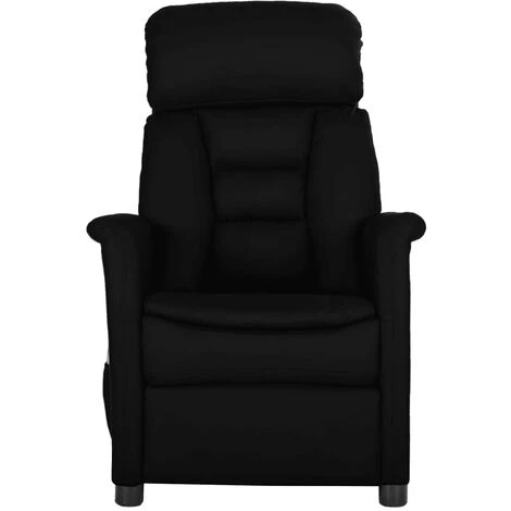 INLIFE Fauteuil Inclinable électrique De Massage Noir Similicuir 5 INLIFE Fauteuil Inclinable électrique De Massage Noir Similicuir – Image 3