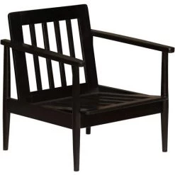 INLIFE Fauteuil Noir Cuir Véritable Avec Bois D'acacia 11 INLIFE Fauteuil Noir Cuir Véritable Avec Bois D'acacia -Pas Cher Fauteuil Magasin 59848699 5