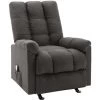 INLIFE Fauteuil De Massage Inclinable Gris Foncé Tissu