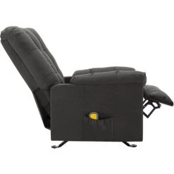 INLIFE Fauteuil De Massage Inclinable Gris Foncé Tissu -Pas Cher Fauteuil Magasin 59848722 4