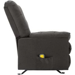INLIFE Fauteuil De Massage Inclinable Gris Foncé Tissu -Pas Cher Fauteuil Magasin 59848722 5