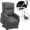 INLIFE Fauteuil Releveur Inclinable De Massage Gris Foncé Tissu -Pas Cher Fauteuil Magasin 59848893 1
