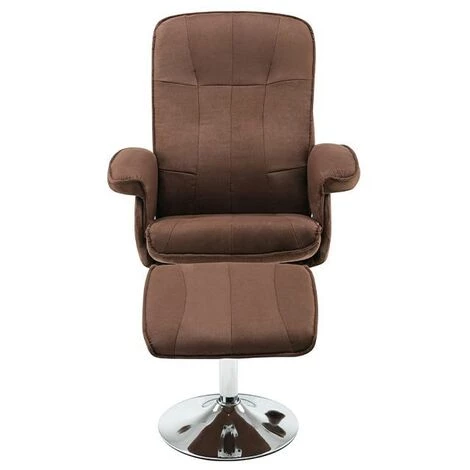 VENTE-UNIQUE.COM Fauteuil De Relaxation Et Son Repose Pieds En Microfibre Marron MIMOSA II - Marron 4 VENTE-UNIQUE.COM Fauteuil De Relaxation Et Son Repose Pieds En Microfibre Marron MIMOSA II - Marron – Image 2