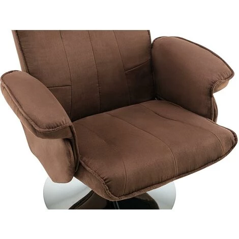 VENTE-UNIQUE.COM Fauteuil De Relaxation Et Son Repose Pieds En Microfibre Marron MIMOSA II - Marron 7 VENTE-UNIQUE.COM Fauteuil De Relaxation Et Son Repose Pieds En Microfibre Marron MIMOSA II - Marron – Image 5