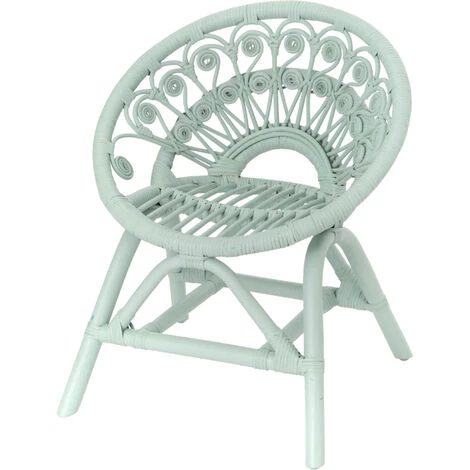 Amadeus - Fauteuil Paon Rotin Bleu Ciel - Bleu 4 Amadeus - Fauteuil Paon Rotin Bleu Ciel - Bleu – Image 2