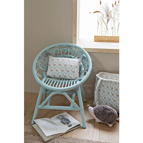 Amadeus - Fauteuil Paon Rotin Bleu Ciel - Bleu 5 Amadeus - Fauteuil Paon Rotin Bleu Ciel - Bleu – Image 3