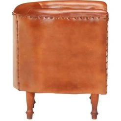 Topdeal Fauteuil Marron Cuir Véritable FF286592_FR 11 Topdeal Fauteuil Marron Cuir Véritable FF286592_FR -Pas Cher Fauteuil Magasin 60046206 5