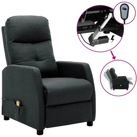 Topdeal Fauteuil Inclinable électrique De Massage Gris Foncé Tissu FF3073607_FR 3 Topdeal Fauteuil Inclinable électrique De Massage Gris Foncé Tissu FF3073607_FR