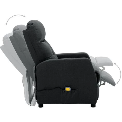 Topdeal Fauteuil Inclinable électrique De Massage Gris Foncé Tissu FF3073607_FR 5 Topdeal Fauteuil Inclinable électrique De Massage Gris Foncé Tissu FF3073607_FR – Image 3