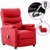 Topdeal Fauteuil Inclinable électrique De Massage Rouge Similicuir FF3073682_FR -Pas Cher Fauteuil Magasin 60046932 1