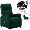 Topdeal Fauteuil De Massage Inclinable électrique Vert Foncé Tissu FF3073652_FR -Pas Cher Fauteuil Magasin 60046938 1