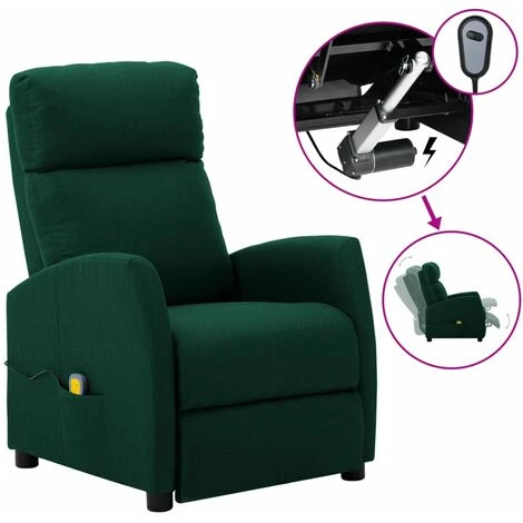Topdeal Fauteuil De Massage Inclinable électrique Vert Foncé Tissu FF3073652_FR 3 Topdeal Fauteuil De Massage Inclinable électrique Vert Foncé Tissu FF3073652_FR