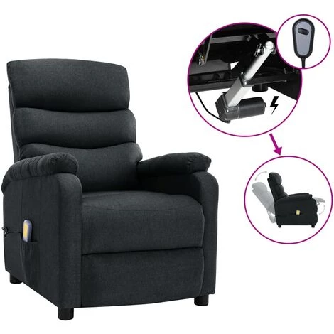 Topdeal Fauteuil Inclinable électrique De Massage Gris Foncé Tissu FF3073695_FR 3 Topdeal Fauteuil Inclinable électrique De Massage Gris Foncé Tissu FF3073695_FR