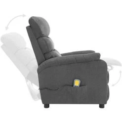 Topdeal Fauteuil Inclinable électrique De Massage Gris Clair Tissu FF3073694_FR 10 Topdeal Fauteuil Inclinable électrique De Massage Gris Clair Tissu FF3073694_FR -Pas Cher Fauteuil Magasin 60046943 4