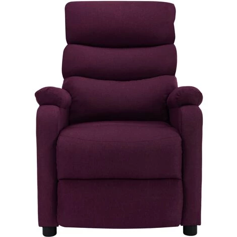 Topdeal Fauteuil Inclinable électrique De Massage Violet Tissu FF3073701_FR 4 Topdeal Fauteuil Inclinable électrique De Massage Violet Tissu FF3073701_FR – Image 2