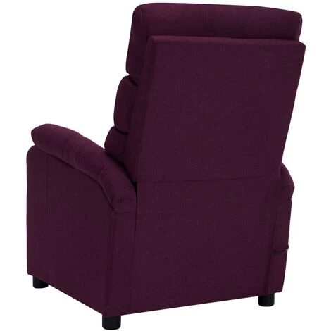 Topdeal Fauteuil Inclinable électrique De Massage Violet Tissu FF3073701_FR 6 Topdeal Fauteuil Inclinable électrique De Massage Violet Tissu FF3073701_FR – Image 4