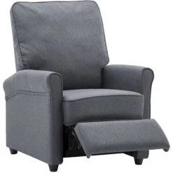 Topdeal Fauteuil TV Inclinable électrique Gris Foncé Tissu FF3073706_FR -Pas Cher Fauteuil Magasin 60046954 3