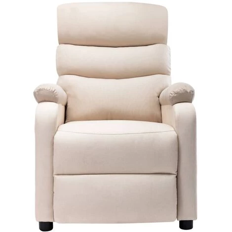 Topdeal Fauteuil Inclinable électrique De Massage Crème Tissu FF3073703_FR 4 Topdeal Fauteuil Inclinable électrique De Massage Crème Tissu FF3073703_FR – Image 2