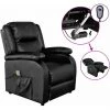 Topdeal Fauteuil électrique De Massage Noir Similicuir FF3073712_FR -Pas Cher Fauteuil Magasin 60046960 1