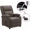 Topdeal Fauteuil Inclinable électrique De Massage Marron Similicuir FF3073714_FR